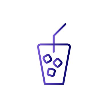 Ice Tea ikon vektör illüstrasyonu