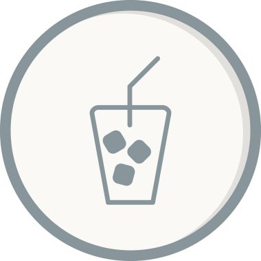 Ice Tea ikon vektör illüstrasyonu