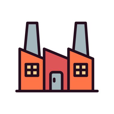 factory building icon vector illustration, Industry 