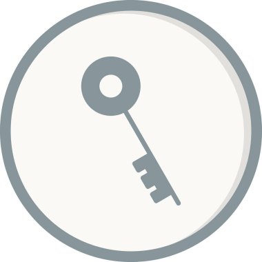 tek anahtar simgesi vektör illüstrasyonu