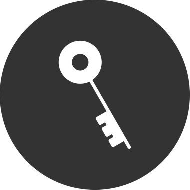 tek anahtar simgesi vektör illüstrasyonu