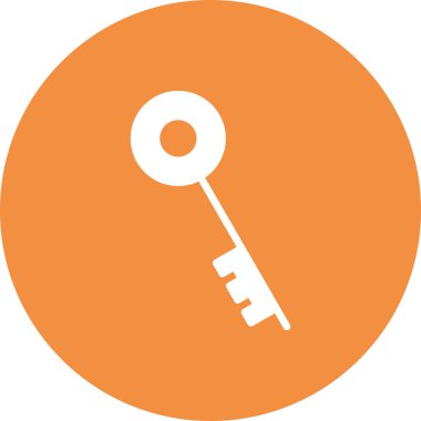 tek anahtar simgesi vektör illüstrasyonu