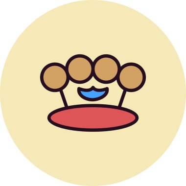 Knuckle modern simgesinin vektör çizimi