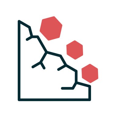 Heyelan simgesinin vektör illüstrasyonu