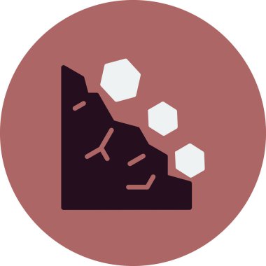 Heyelan simgesinin vektör illüstrasyonu