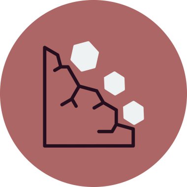 Heyelan simgesinin vektör illüstrasyonu