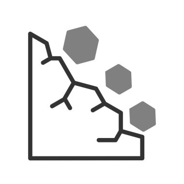 Heyelan simgesinin vektör illüstrasyonu