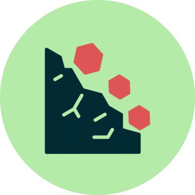 Heyelan simgesinin vektör illüstrasyonu