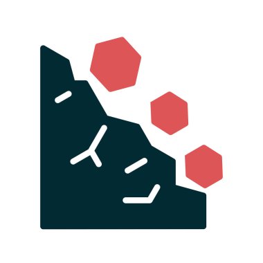 Heyelan simgesinin vektör illüstrasyonu