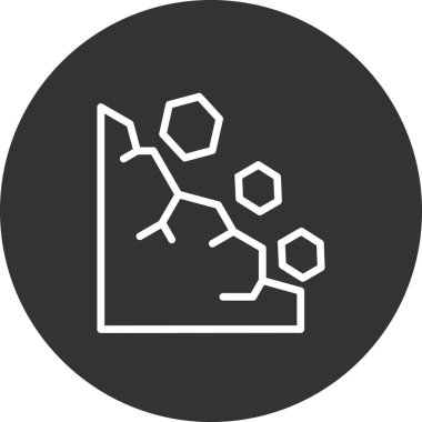Heyelan simgesinin vektör illüstrasyonu