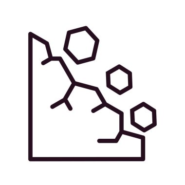 Heyelan simgesinin vektör illüstrasyonu