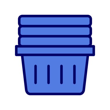 çamaşır sepeti simgesi, vektör illüstrasyonu