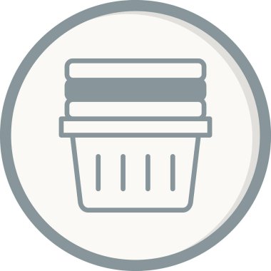 çamaşır sepeti simgesi, vektör illüstrasyonu