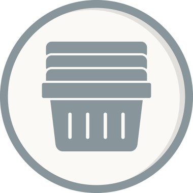 çamaşır sepeti simgesi, vektör illüstrasyonu