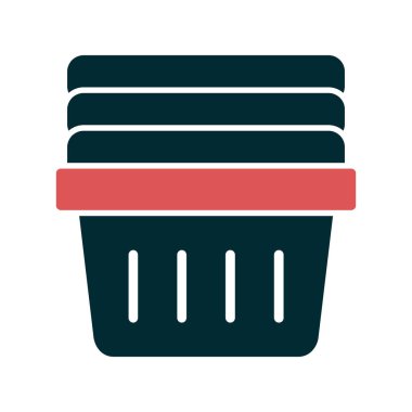 çamaşır sepeti simgesi, vektör illüstrasyonu