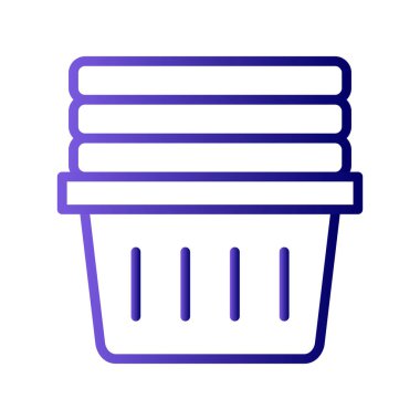 çamaşır sepeti simgesi, vektör illüstrasyonu