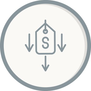 Düşük Fiyat simgesinin vektör çizimi