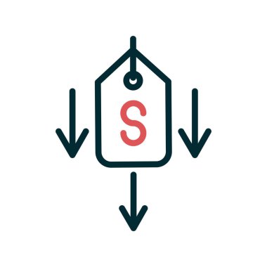 Düşük Fiyat simgesinin vektör çizimi