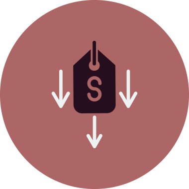 Düşük Fiyat simgesinin vektör çizimi