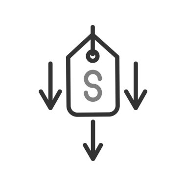 Düşük Fiyat simgesinin vektör çizimi