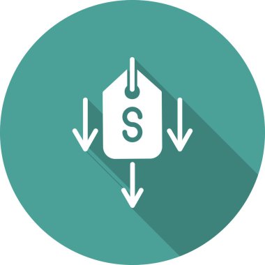 Düşük Fiyat simgesinin vektör çizimi