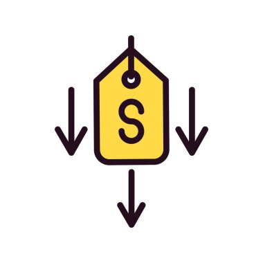 Düşük Fiyat simgesinin vektör çizimi