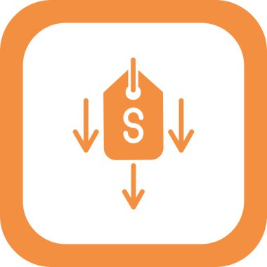 Düşük Fiyat simgesinin vektör çizimi