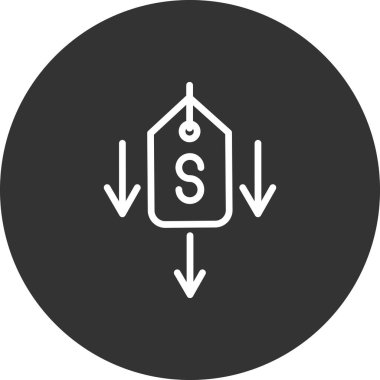 Düşük Fiyat simgesinin vektör çizimi