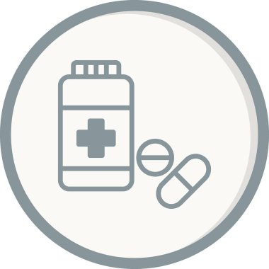 İlaç şişesi, ilaç konsepti vektör çizimi