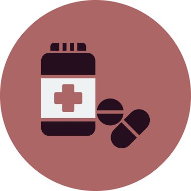 İlaç şişesi, ilaç konsepti vektör çizimi