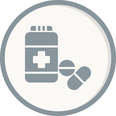 İlaç şişesi, ilaç konsepti vektör çizimi