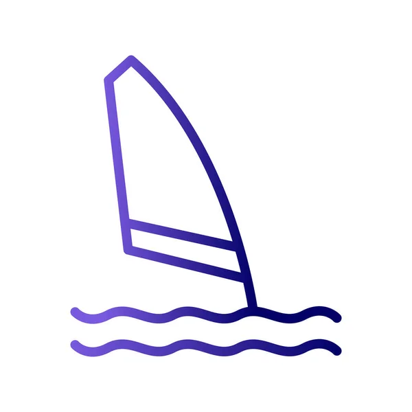 ウィンドサーフィンだWebアイコンシンプルなイラスト — ストックベクタ