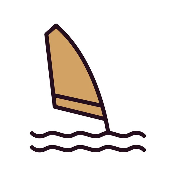 Windsurfen Web Icoon Eenvoudige Illustratie — Stockvector