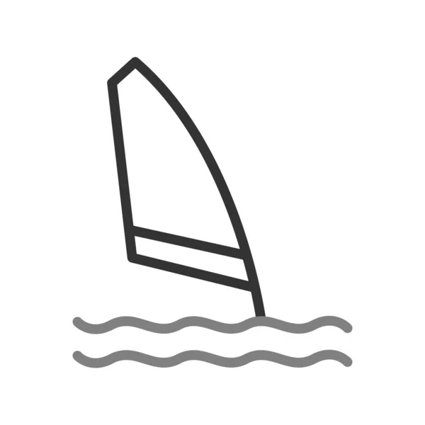 Windsurf Ícone Web Ilustração Simples —  Vetores de Stock