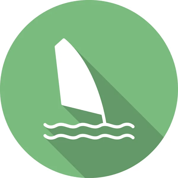 Windsurf Ícone Web Ilustração Simples —  Vetores de Stock
