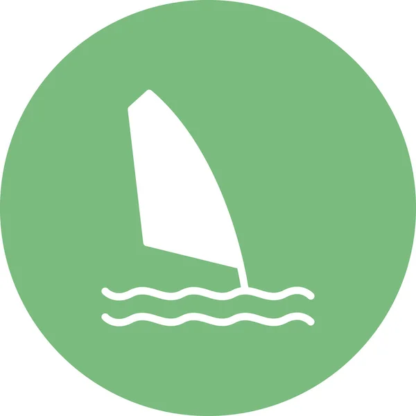 Windsurf Ícone Web Ilustração Simples —  Vetores de Stock