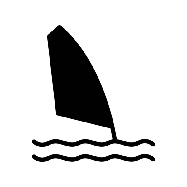 Windsurfen Web Icoon Eenvoudige Illustratie — Stockvector