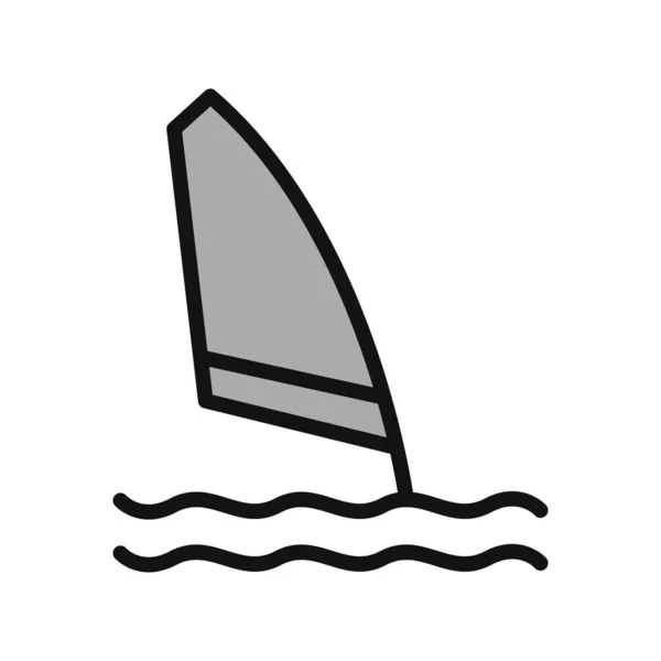 Windsurf Web Icon Simple Illustration — Stock Vector