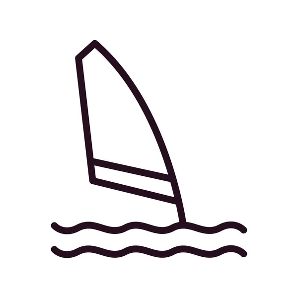 Windsurfen Web Icoon Eenvoudige Illustratie — Stockvector