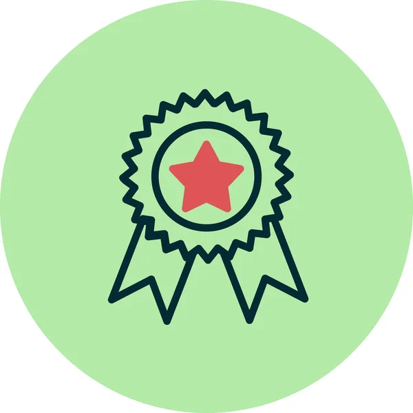 Ikona Medaile Vektorová Ilustrace — Stockový vektor