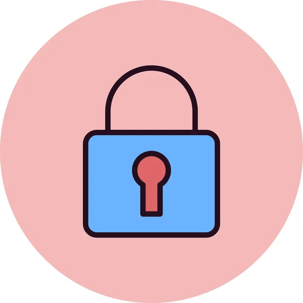 Padlock Icon Vector Illustration — Stock Vector