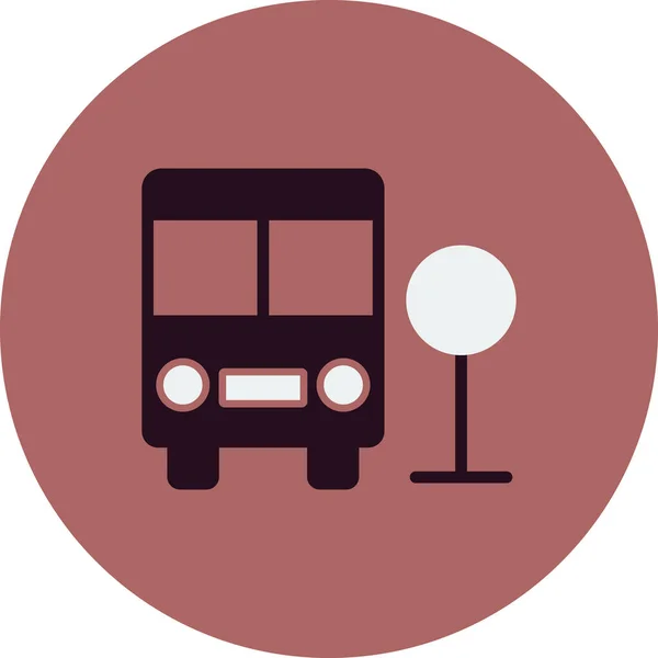 Bus Web Symbol Einfache Illustration — Stockvektor