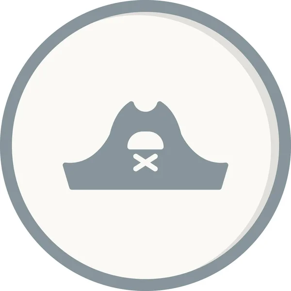 Illustration Vectorielle Une Icône Chapeau Pirate — Image vectorielle