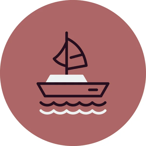 Sailing Boat Icon Vector Illustration — Stockvector