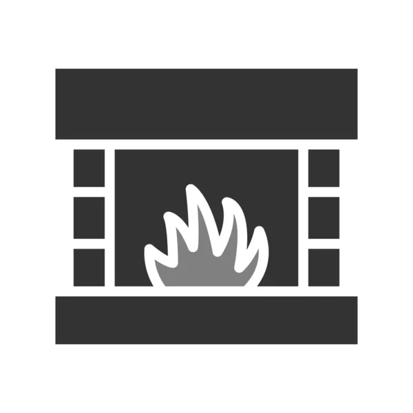 Fireplace Icon Modern Vector Illustration Design — ストックベクタ