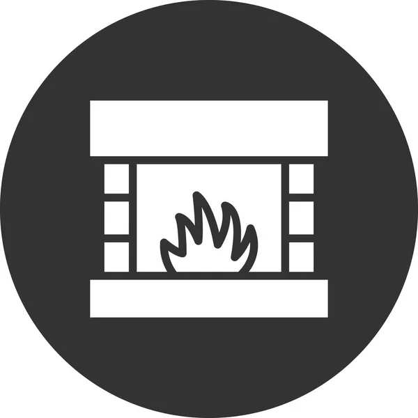 Fireplace Icon Modern Vector Illustration Design — Stock Vector