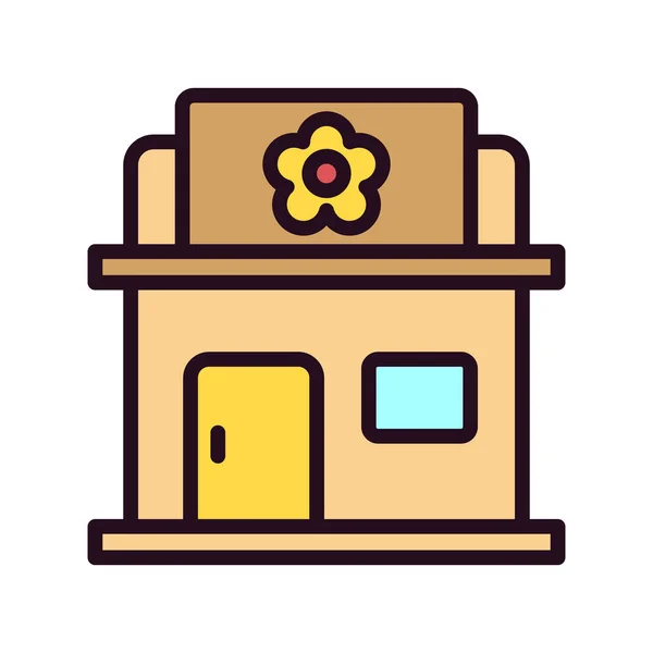 Vector Illustration Flower Shop Icon — Archivo Imágenes Vectoriales