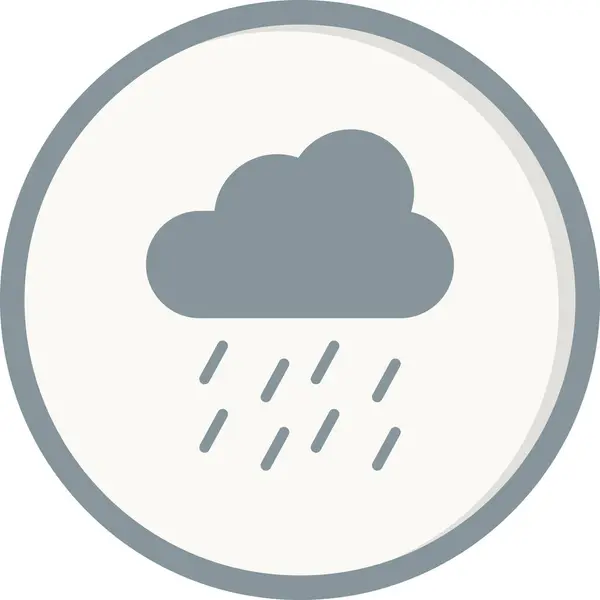 Deštivý Mrak Webová Ikona Jednoduchý Design — Stockový vektor