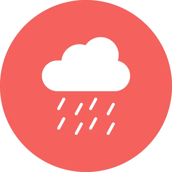 Rainy Cloud Web Icon Simple Design — Image vectorielle