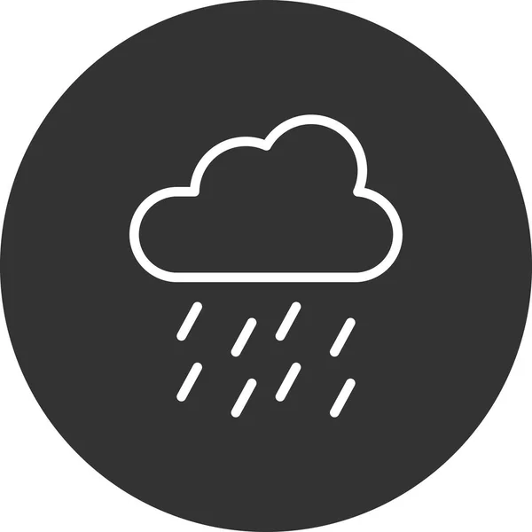 Rainy Cloud Web Icon Simple Design — Image vectorielle